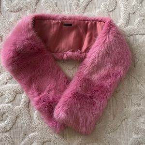 J. Crew Faux Fur Stole in Hibiscus